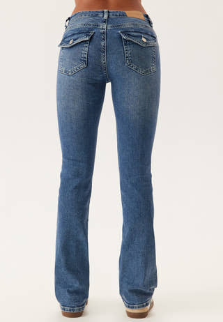 Low Bootcut Flap Jeans