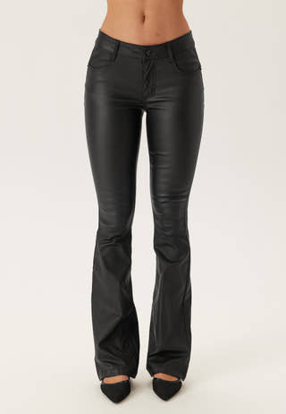 Low Waist Push-up Coated Jeans