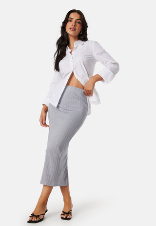 Sparkling Rib Midi Skirt