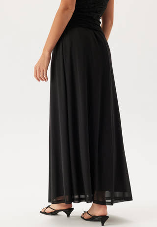 Mesh Wide Maxi Skirt