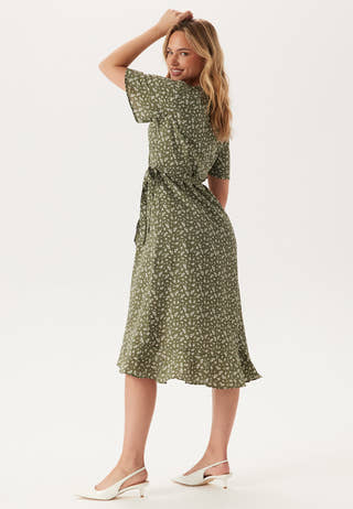 Midi Butterfly Wrap Dress