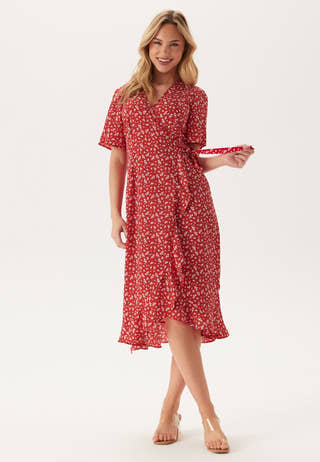 Midi Butterfly Wrap Dress