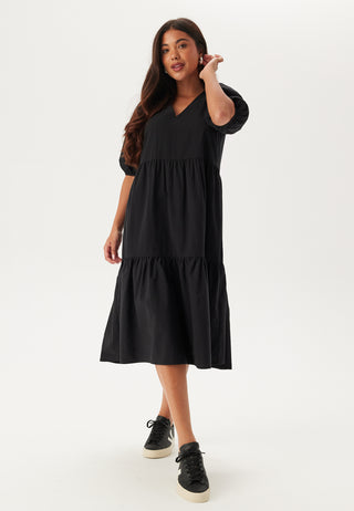 Midi Puff Sleeve Dress