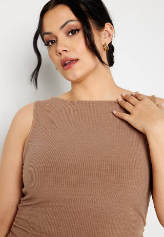 Minea drapy sleeveless dress