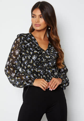 Minty flounce blouse