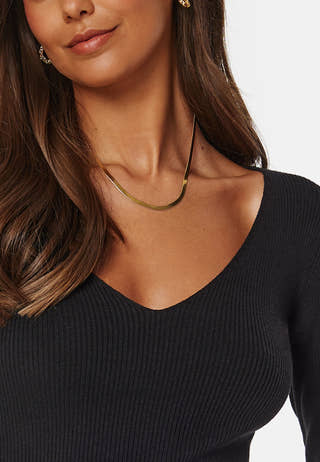 V-neck Knitted Top