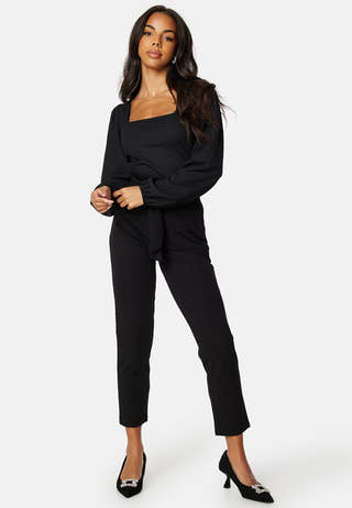 Square Neck Balloon Sleeve Top