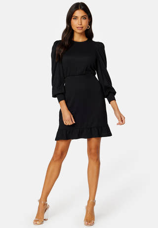 Puff Sleeve Flounce Dress
