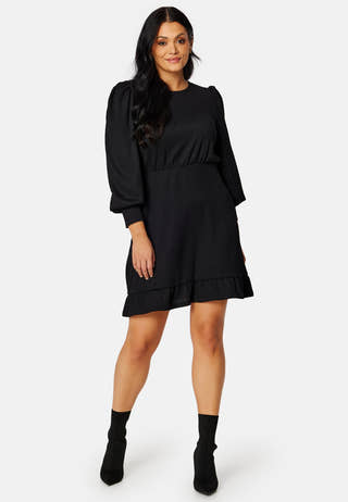 Puff Sleeve Flounce Dress