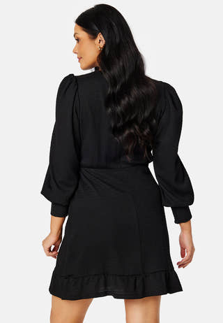 Puff Sleeve Flounce Dress