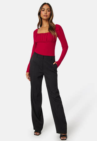 Square Neck Long Sleeve Top