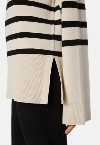 Oversized Striped Knitted Sweater