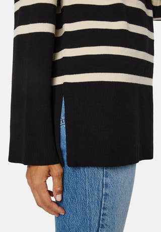 Oversized Striped Knitted Sweater