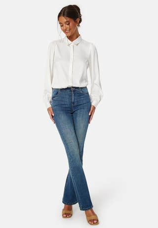 Satin Puff Sleeve Shirt