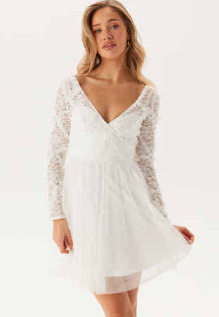 3D Flower L/S Lace Dress