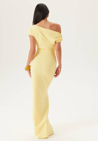 Asymmetric Draped Maxi Dress