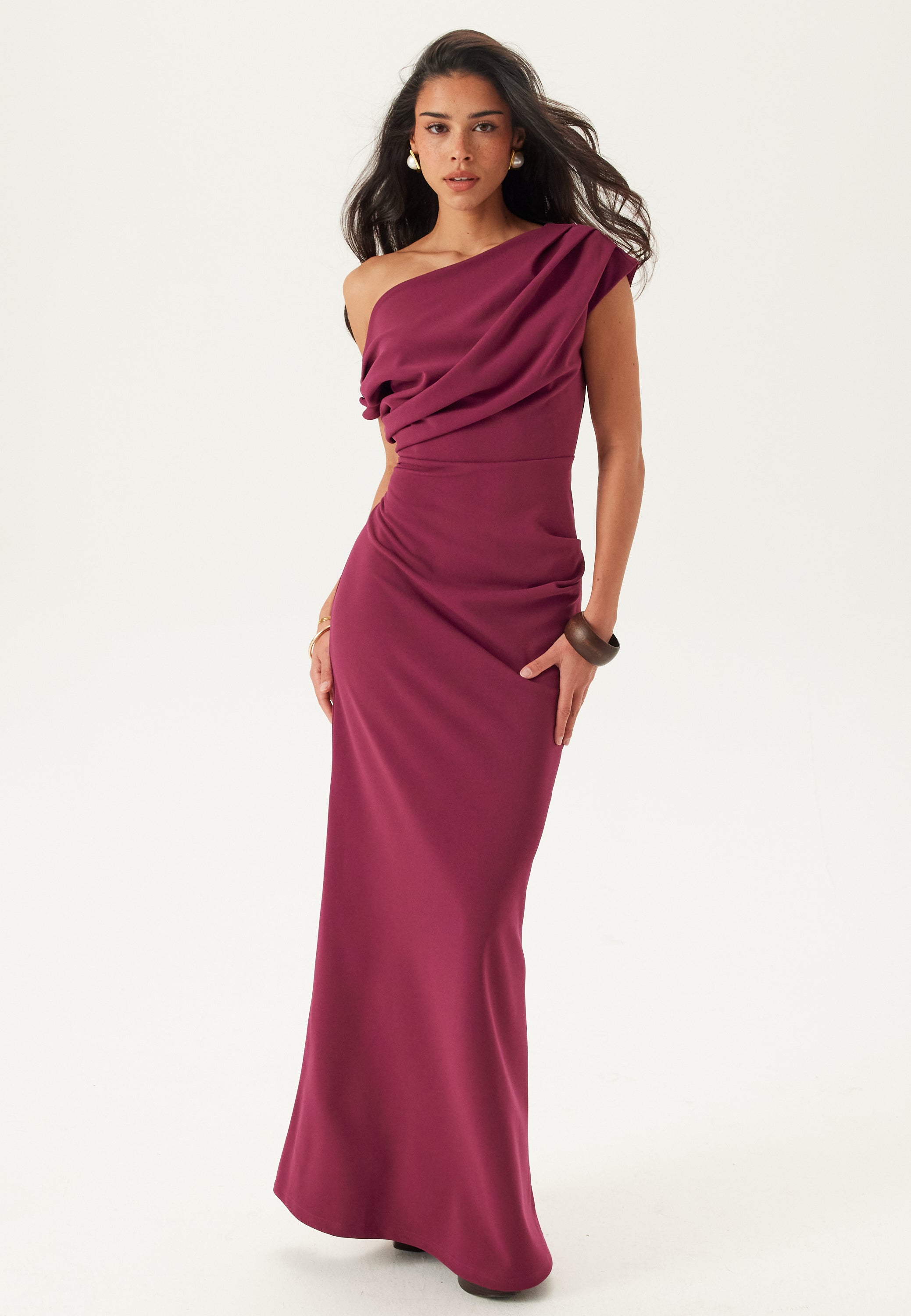 Bubbleroom occasion Asymmetric Draped Maxi Dress Bridesmaid dresses Purple Bubbleroom occasion Asymmetric Draped Maxi Dress Bridesmaid dresses Purple