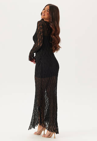 Asymmetric Lace Maxi Dress