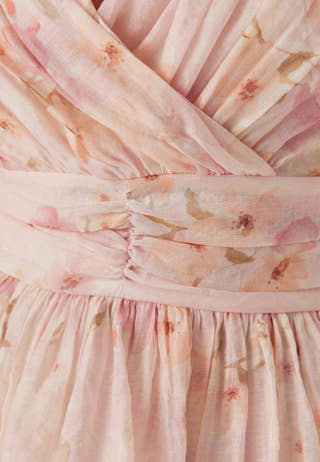 Balloon Sleeve Short Flounce Dress