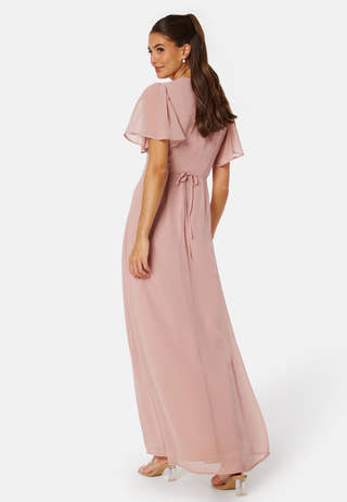 Butterfly Sleeve Button Gown