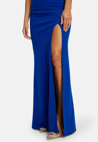 Twist Off Shoulder Gown