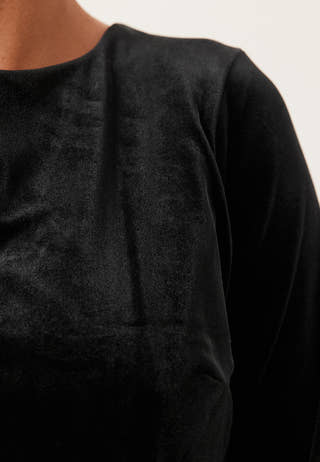 Bow Velvet Midi Dress