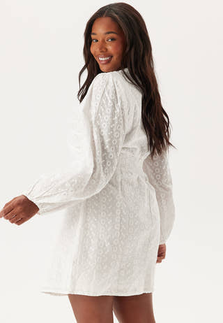 Broderie Anglaise Balloon Sleeve Dress