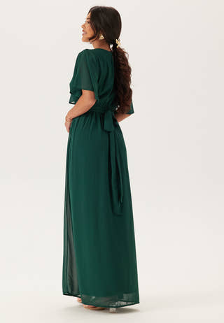 Butterfly Sleeve Chiffon Gown