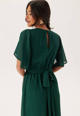 Butterfly Sleeve Chiffon Gown