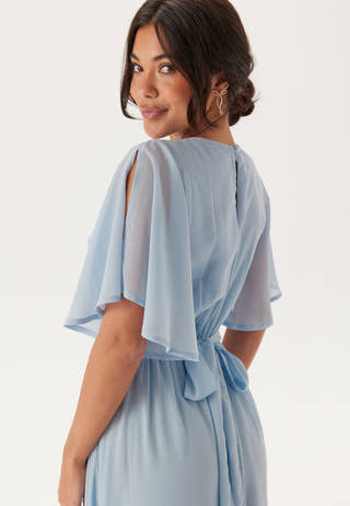 Butterfly Sleeve Chiffon Gown