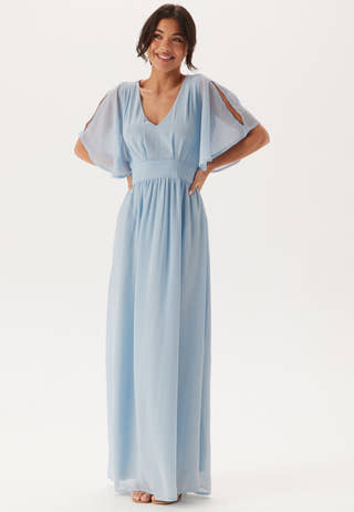Butterfly Sleeve Chiffon Gown