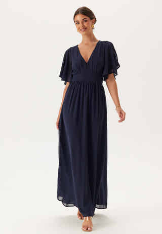 Butterfly Sleeve Chiffon Gown