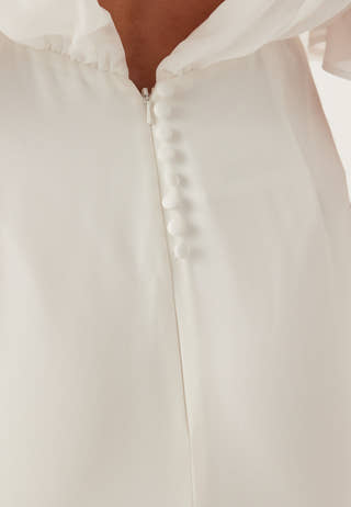 Butterfly Sleeve Mermaid Wedding Gown