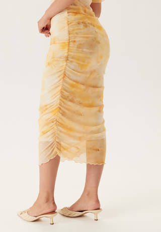 Butterfly Sleeve Mesh Ankle Dress