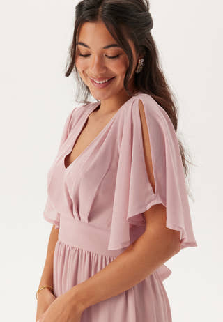 Butterfly Sleeve Midi Dress