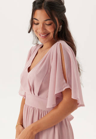 Butterfly Sleeve Midi Dress