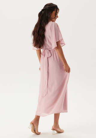 Butterfly Sleeve Midi Dress