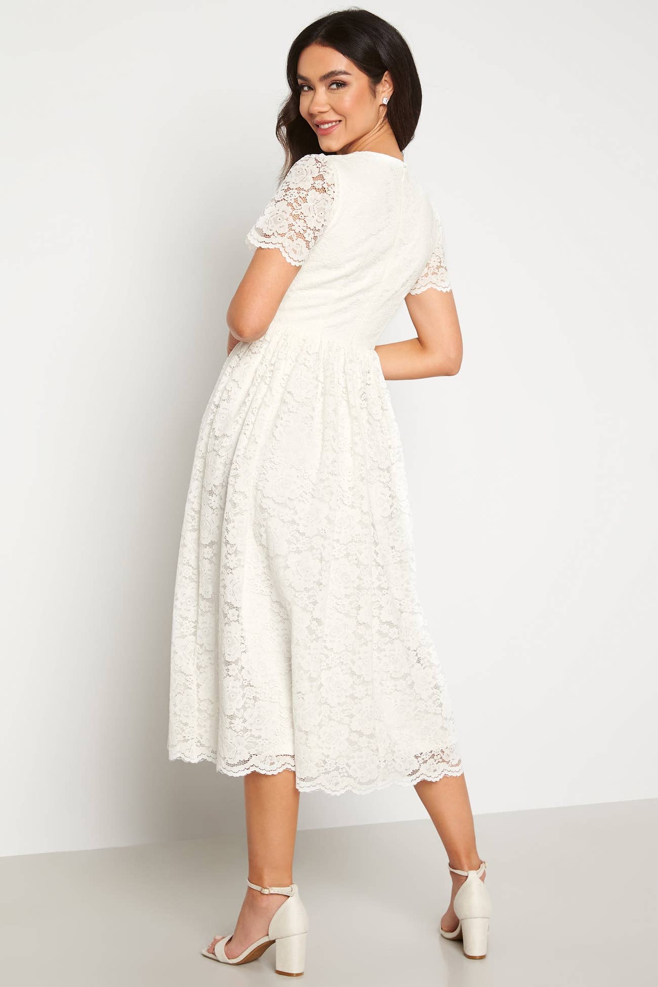 Bubbleroom Occasion Camala Midi Wedding Dress SIZES White bubbleroom-occasion-camala-midi-wedding-dress-sizes-white