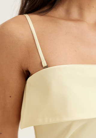 Cape Satin Maxi Dress