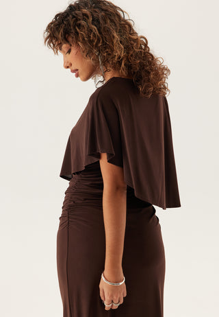 Cape Soft Maxi Dress