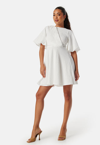 Draped Front Structured Dress