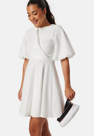 Draped Front Structured Dress