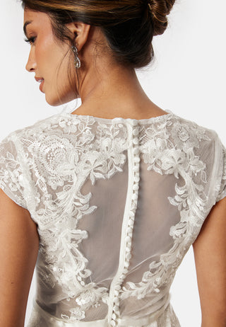 Slit Lace Wedding Gown