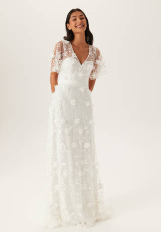 Embroidered Floral Wedding Gown