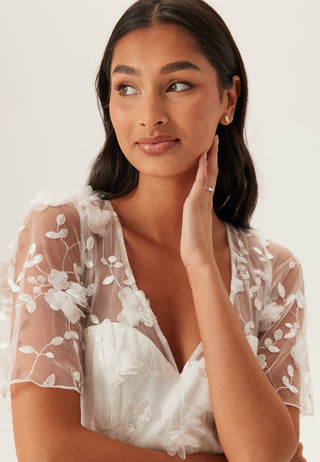 Embroidered Floral Wedding Gown