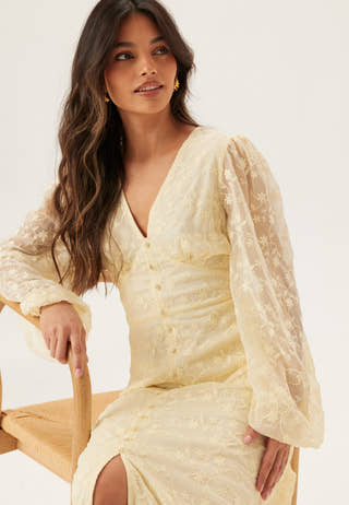 Embroidered Midi Dress