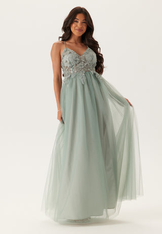 Floral tulle Gown
