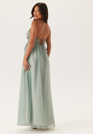 Floral tulle Gown