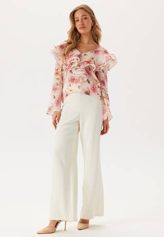 Flounce Sheer Blouse