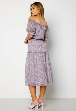 Freeda Printed off Shoulder Dress